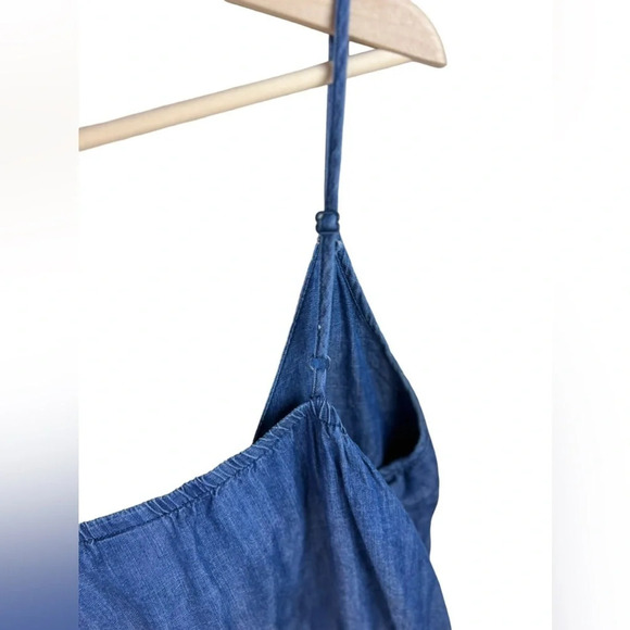 Mossimo • Chambray Tie Front Knot Romper - Picture 9 of 10